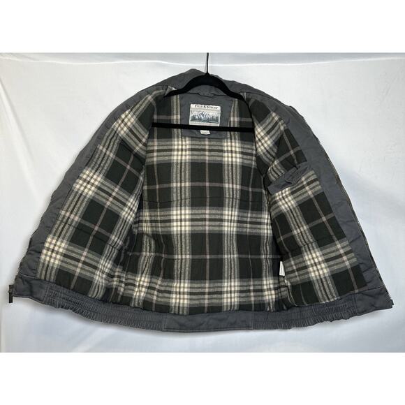 Field & Stream Men's LARGE HUNTING WINTER Full-Zip Vest GRAY COTTON TWILL - Picture 7 of 9